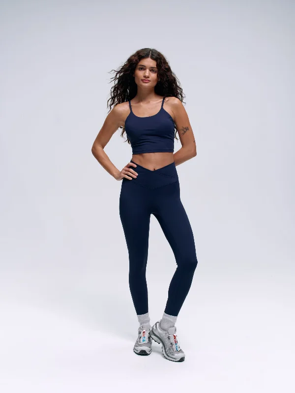 Yoga Pants for Pilates -Ultimate Wrap Over Leggings - Navy Blue
