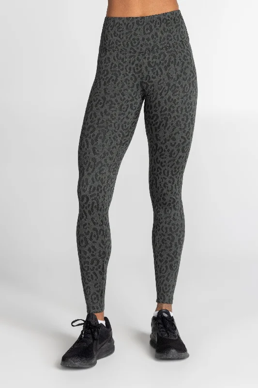 Yoga Pants for Deep Breathing Practice -Ultra High Waist Warmhand Printed Jacquard Legging