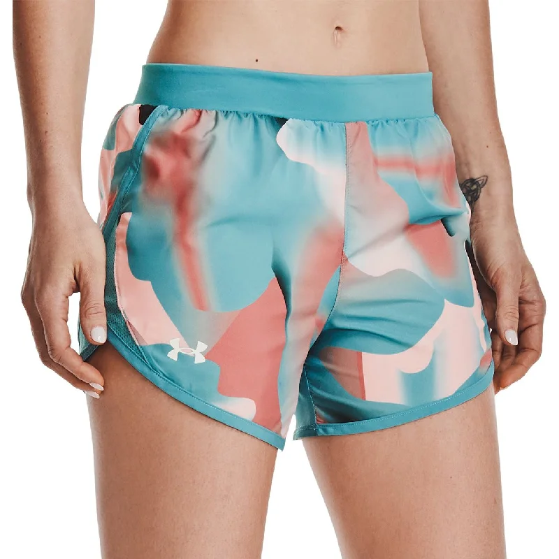 Yoga Shorts for Flexibility and Comfort -Under Armour Fly By 2.0 Printed Womens Running Shorts - Blue Yoga Shorts for Flexibility and Comfort -Under Armour Fly By 2.0 Printed Womens Running Shorts - Blue