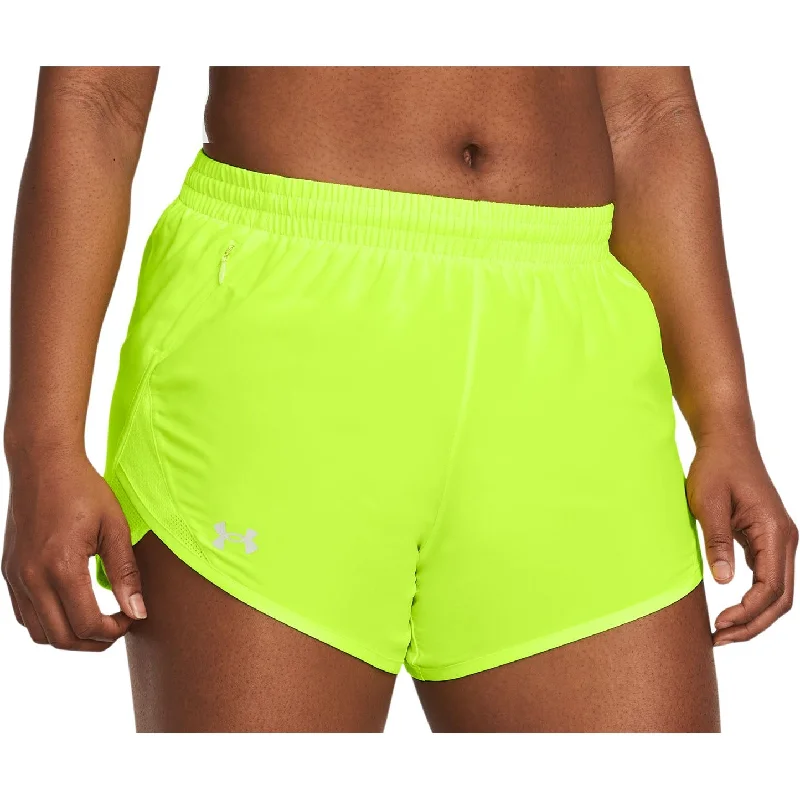 Yoga Shorts for Strength and Flexibility -Under Armour Fly By 3 Inch Womens Running Shorts - Yellow Yoga Shorts for Strength and Flexibility -Under Armour Fly By 3 Inch Womens Running Shorts - Yellow