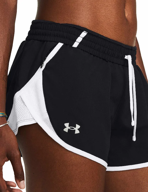 Yoga Shorts for Flexible Poses -Fly-By 3" Shorts - Black/White