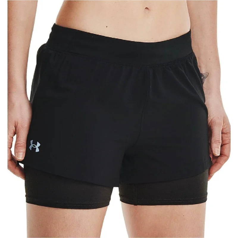 Yoga Shorts for Hot Weather Practice -Under Armour Iso-Chill 2 In 1 Womens Running Shorts - Black Yoga Shorts for Hot Weather Practice -Under Armour Iso-Chill 2 In 1 Womens Running Shorts - Black
