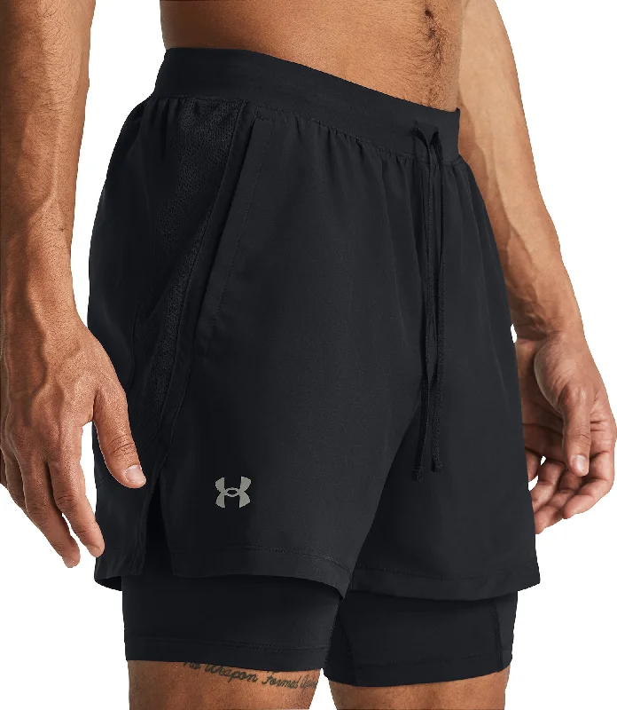 Yoga Shorts for Stretch and Flexibility -Under Armour Launch 2 In 1 Mens Running Shorts - Black Yoga Shorts for Stretch and Flexibility -Under Armour Launch 2 In 1 Mens Running Shorts - Black