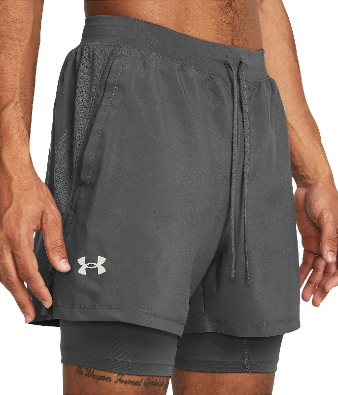 Yoga Shorts for Women’s Performance -Under Armour Launch 2 In 1 Mens Running Shorts - Grey Yoga Shorts for Women’s Performance -Under Armour Launch 2 In 1 Mens Running Shorts - Grey