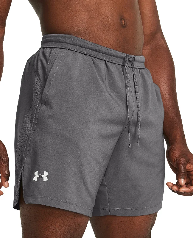 Stretchy Yoga Shorts for Core Workouts -Under Armour Launch 7 Inch Mens Running Shorts - Grey Stretchy Yoga Shorts for Core Workouts -Under Armour Launch 7 Inch Mens Running Shorts - Grey