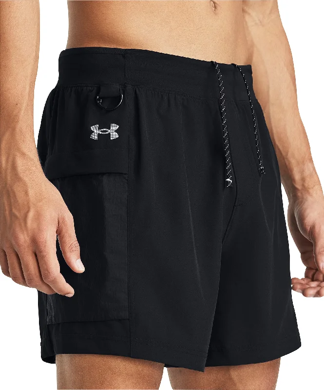 Yoga Shorts for Intense Practice -Under Armour Launch Trail 5 Inch Mens Running Shorts - Black Yoga Shorts for Intense Practice -Under Armour Launch Trail 5 Inch Mens Running Shorts - Black