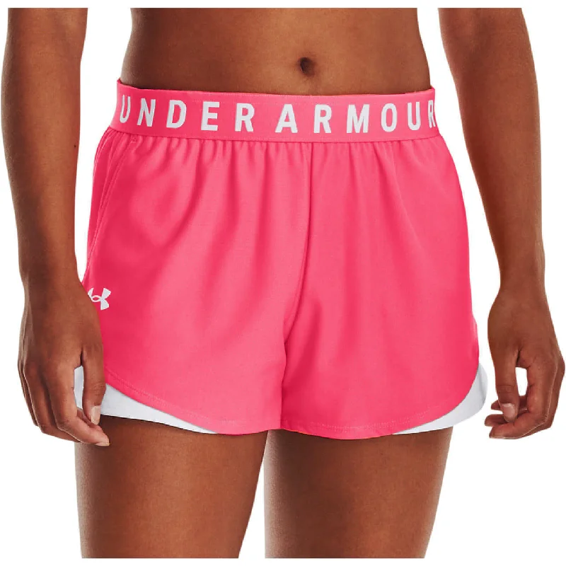 Stretchable Yoga Shorts for Yoga Poses -Under Armour Play Up 3.0 Womens Running Shorts - Pink Stretchable Yoga Shorts for Yoga Poses -Under Armour Play Up 3.0 Womens Running Shorts - Pink