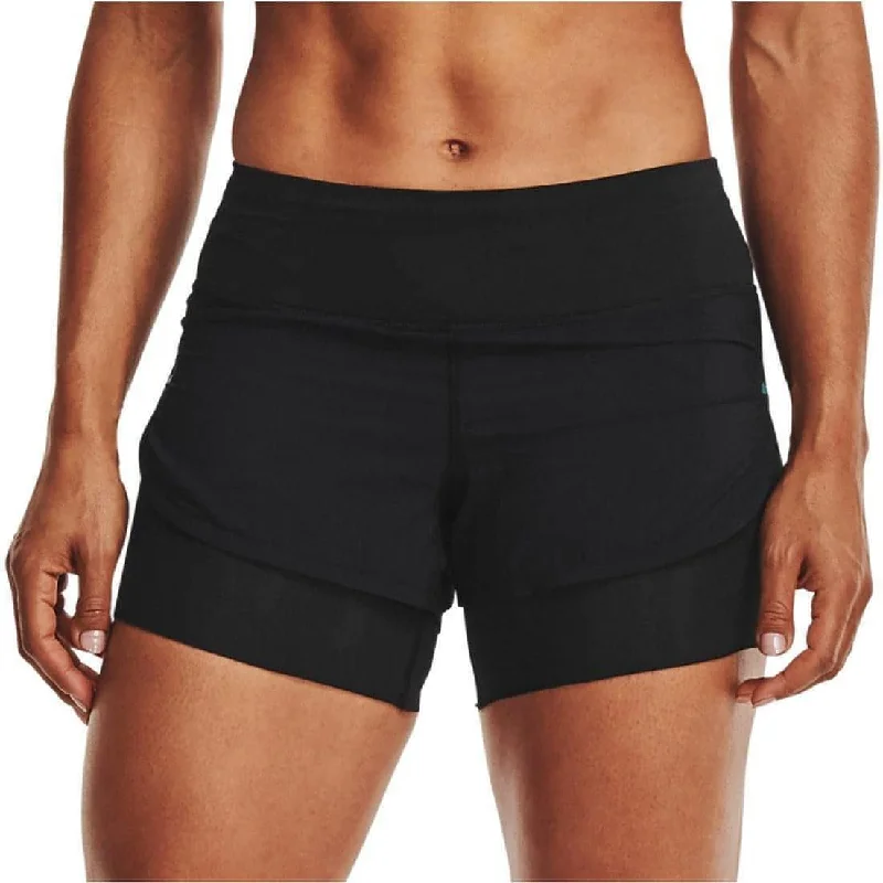 Women's Yoga Shorts for Ease of Movement -Under Armour Rush Run 2 in 1 Womens Running Shorts - Black Women's Yoga Shorts for Ease of Movement -Under Armour Rush Run 2 in 1 Womens Running Shorts - Black