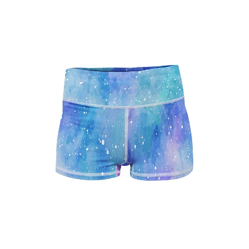 Quick Dry Yoga Shorts -Unicorn Galaxy Yoga Shorts