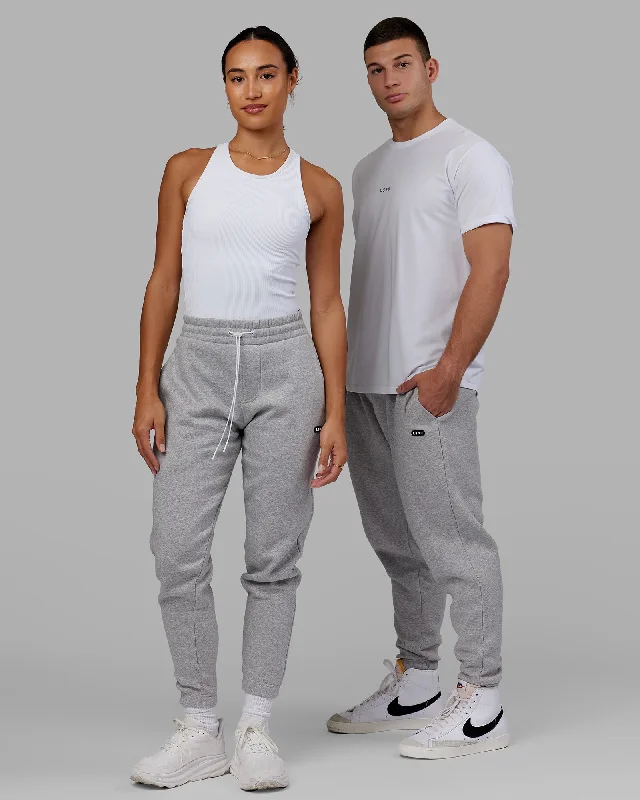 Flexible Yoga Pants for Smooth Poses -Unisex Capsule Joggers - Lt Grey Marl