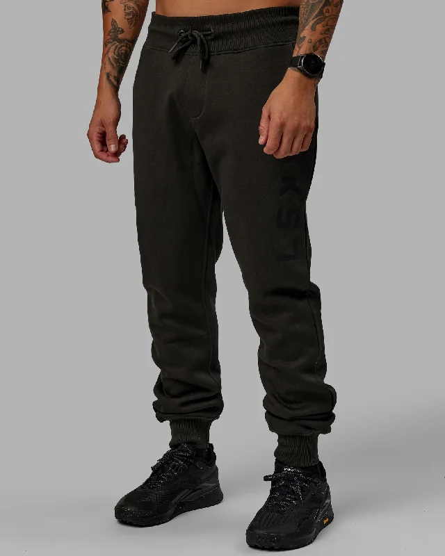 Soft, High-Waisted Yoga Pants for Comfort -Unisex Structure Joggers - Pirate Black-Black