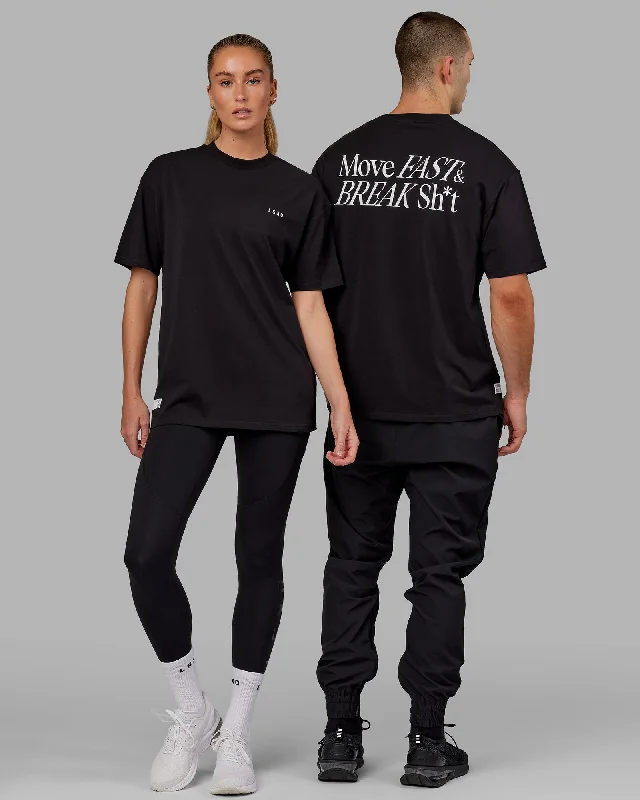 Yoga Tops for Comfort and Style -Unisex VS5 FLXCotton Tee Oversize - Black-White