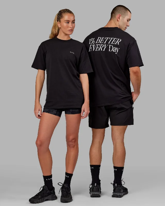 Yoga Tops for Easy Movement and Comfort -Unisex VS6 FLXCotton Tee Oversize - Black-White