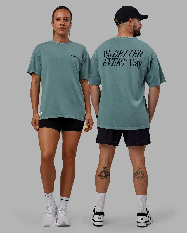 Yoga Tops for Hot Yoga and Intense Practice -Unisex Washed VS6 Heavyweight Tee Oversize - Storm-Black Yoga Tops for Hot Yoga and Intense Practice -Unisex Washed VS6 Heavyweight Tee Oversize - Storm-Black
