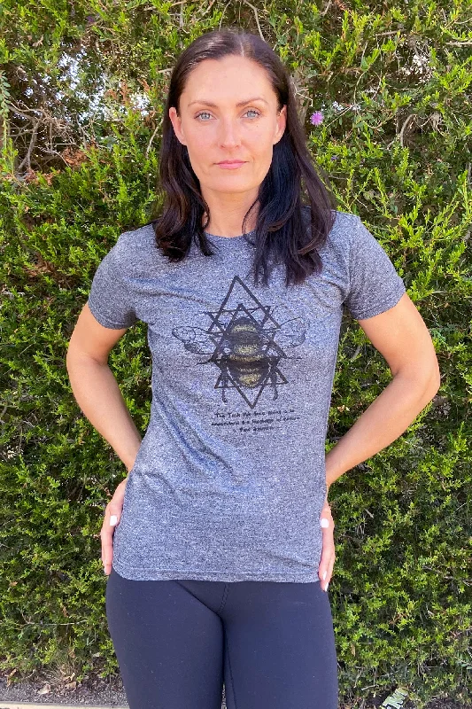 High-Waisted Yoga Tops for Better Coverage -Unisex Honey Bee Sacred Geometry High Performance Crew Neck High-Waisted Yoga Tops for Better Coverage -Unisex Honey Bee Sacred Geometry High Performance Crew Neck