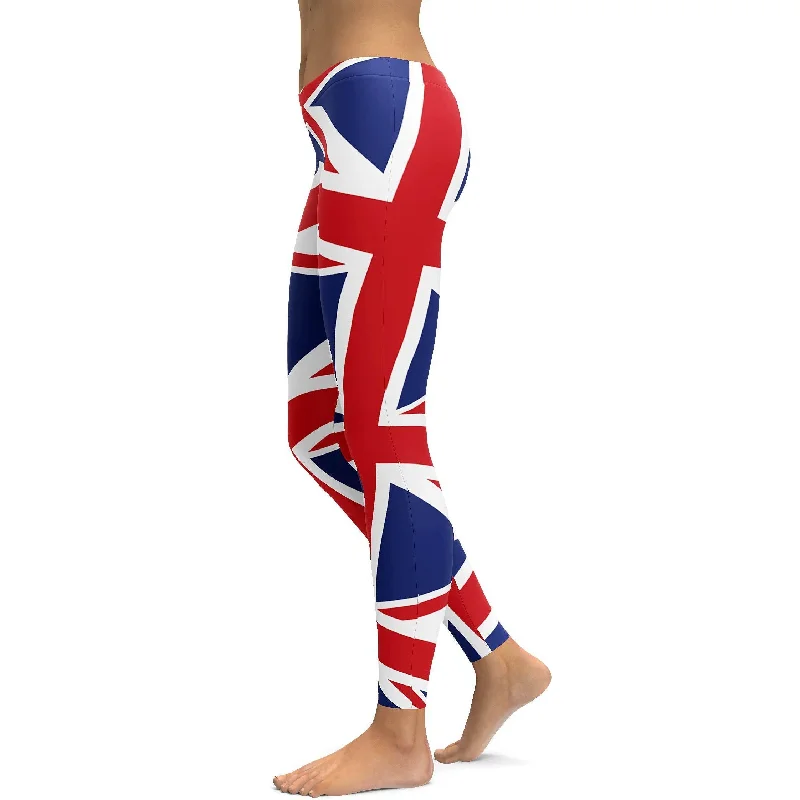 Yoga Pants for Comfort and Performance -United Kingdom Flag Leggings