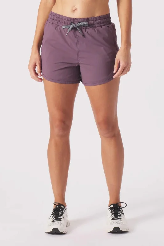 Yoga Shorts for Regular Yoga Practice -Unstoppable Shorts - Berry Wine