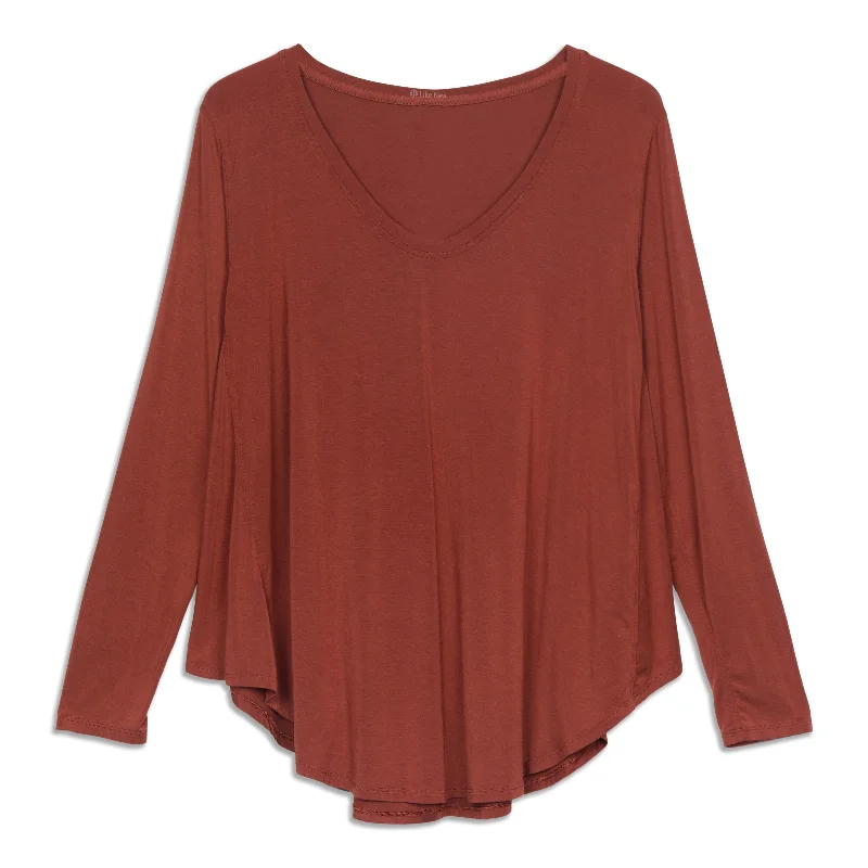 Yoga Tops for Hot and Cold Yoga Practices -Up For Down Time Long Sleeve - Resale