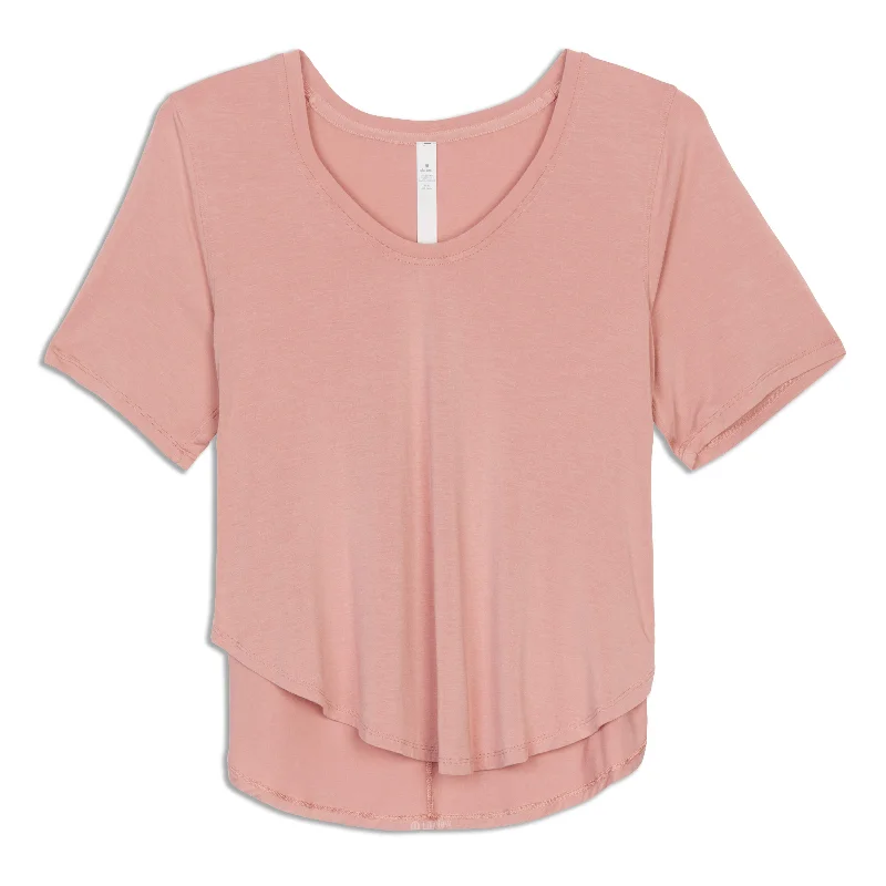 Yoga Tops for Extra Support and Comfort -Up For Down Time Short Sleeve - Resale