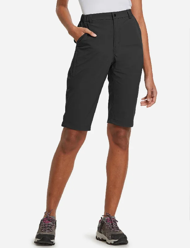 Yoga Shorts for Everyday Use -Flyleaf UPF50+ DWR Knee-Length Shorts