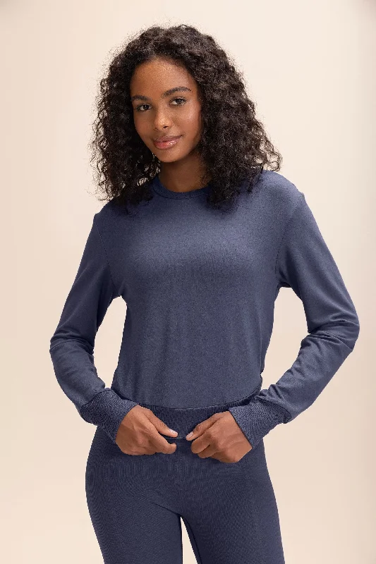 Soft Yoga Tops for Everyday Practice -Urban Daily Cropped Sweatshirt