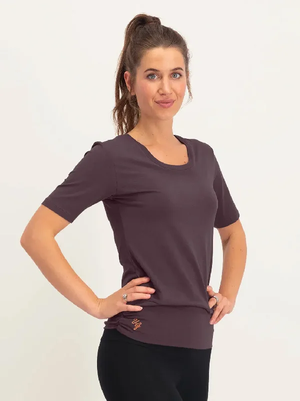 Yoga Tops for Supportive Fit and Flexibility -Urban Goddess Kami Yoga Tee - Berry