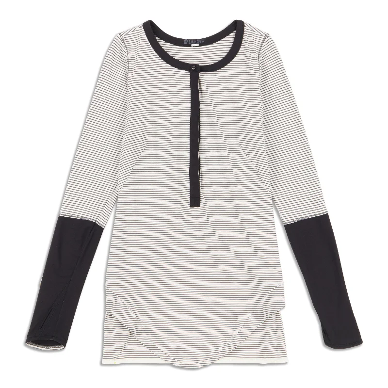 Yoga Tops for Flexibility and Recovery Poses -Urbanite Henley Long Sleeve Shirt - Resale Yoga Tops for Flexibility and Recovery Poses -Urbanite Henley Long Sleeve Shirt - Resale