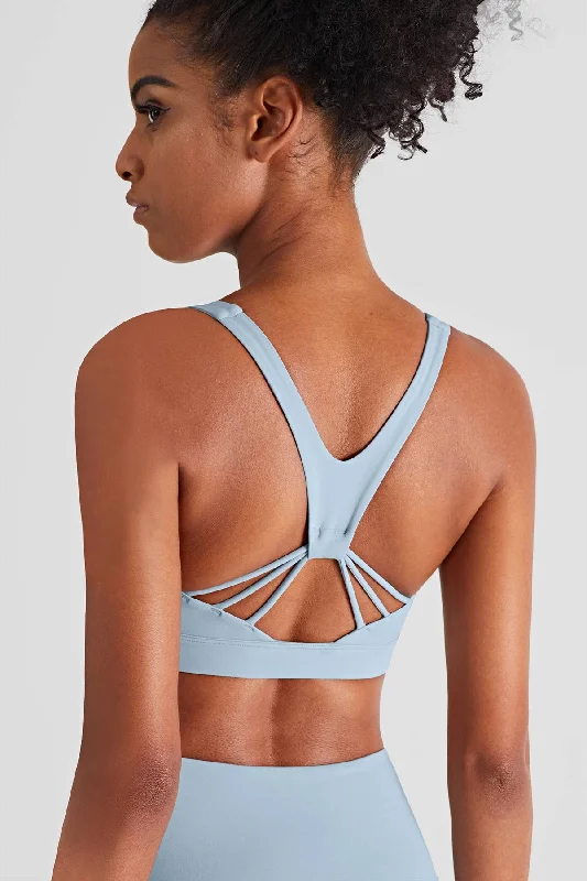 Yoga Bar with MCT Oil -V-Back Scoop Neckline Sports Bra