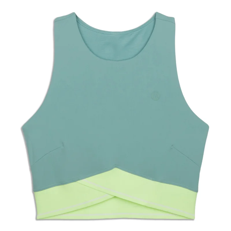 Women's Yoga Tops for Soft Comfort -V-Waist Cropped Tennis Tank Top - Resale