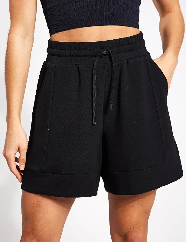 Comfortable Yoga Shorts for Flexibility -Alder High Waisted Short 5" - Black
