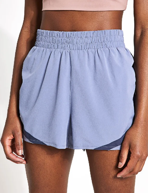 Yoga Shorts for Women’s Performance -Barkley Running Short 2.5" - Blue Stone
