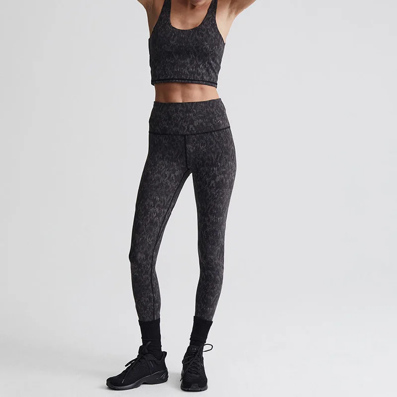 Yoga Pants for Stretching -Let's Go High Rise Legging 25 - Monochrome Cheetah