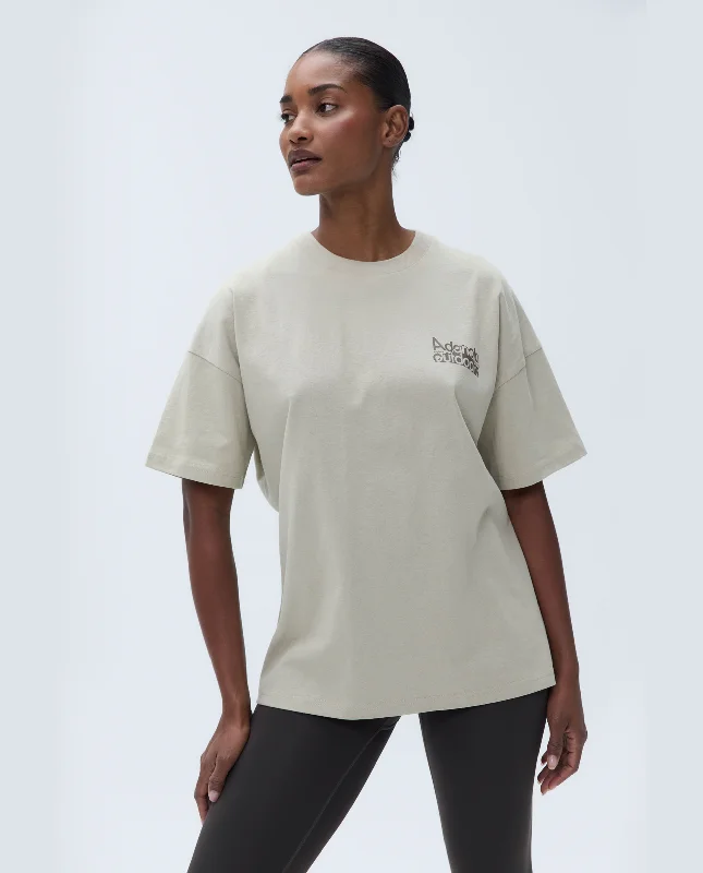 Women's Yoga Tops with High Stretch Fabric -Trail Short Sleeve Drop Shoulder T-shirt - Sand/Cocoa Brown