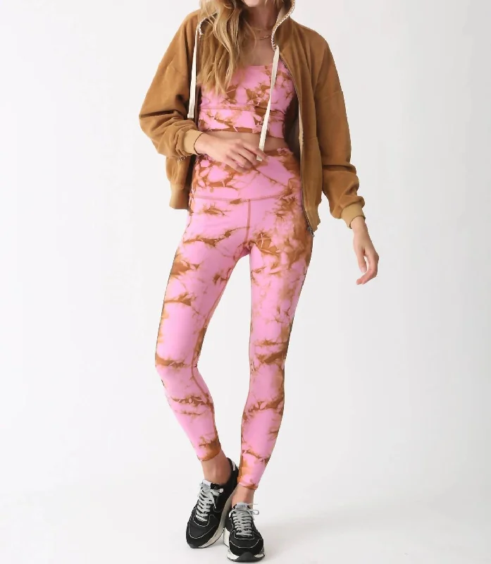 Yoga Shorts for Flexibility in All Poses -Venice Legging In Dulce/taffy