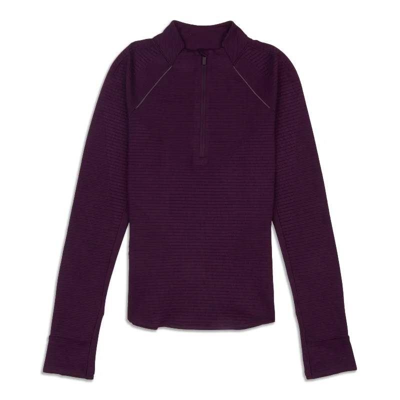 Yoga Tops for Stretching Poses -Ventscape Half-Zip Long-Sleeve Shirt - Resale