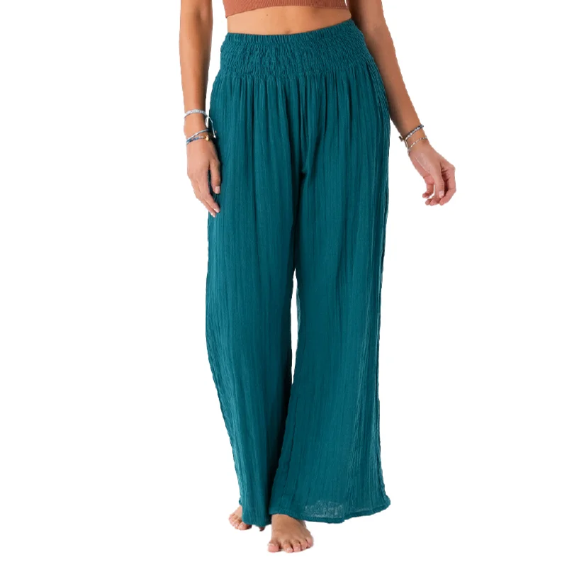 Best Leggings for Yoga Practice -Verdigris Wide Leg Cotton Pants
