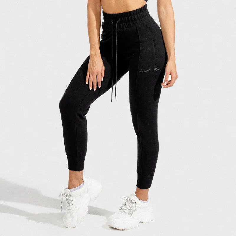 Yoga Pants with Adjustable Waist -Vibe Joggers - Black