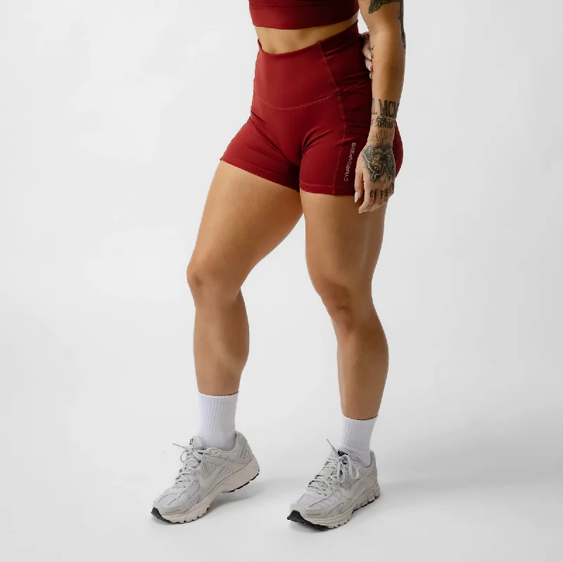 Yoga Shorts for Performance and Comfort -Victory Shorts - Ember Red