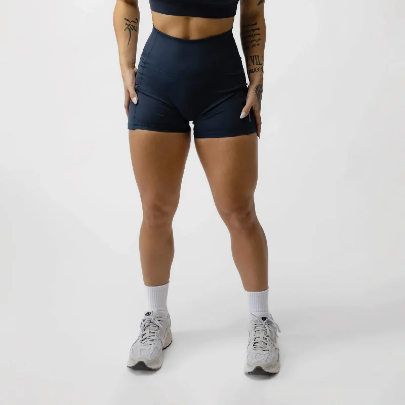 Yoga Shorts for Regular Yoga Practice -Victory Shorts - Midnight Navy