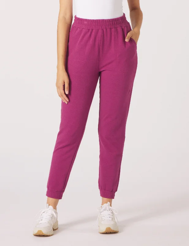 Breathable Leggings for Yoga -Vintage Oversized Jogger: Rouge