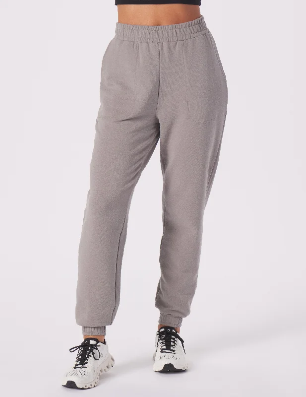 Workout Yoga Pants -Vintage Oversized Jogger: Silver Fog