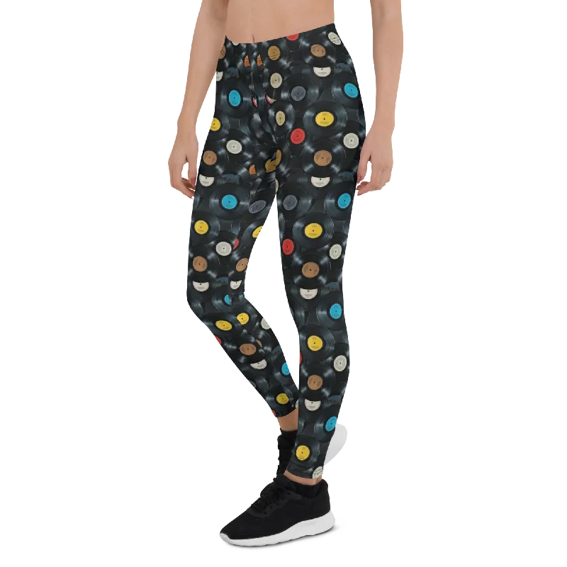 Flexibility Yoga Pants for Every Workout -Vinyl Record Leggings