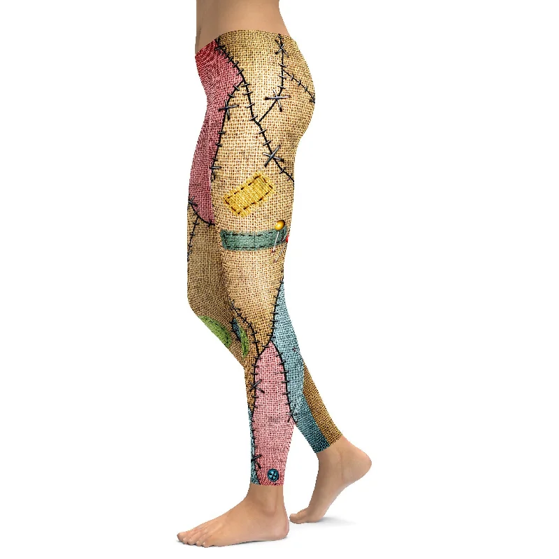 Yoga Pants for Sculpting -Voodoo Doll Patch Leggings
