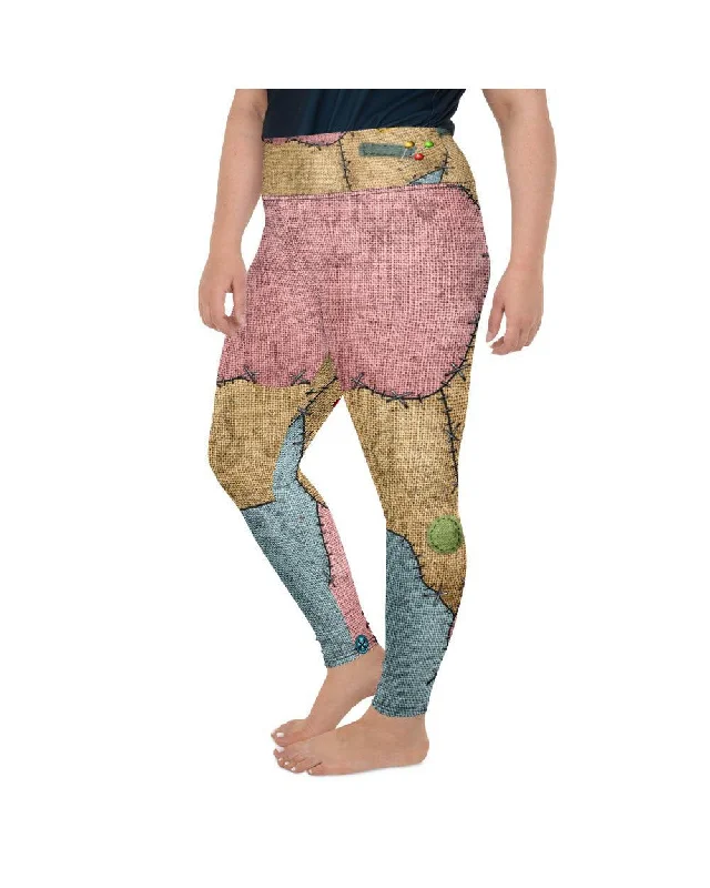 High Performance Yoga Pants for Women -Voodoo Doll Patch Plus Size Leggings