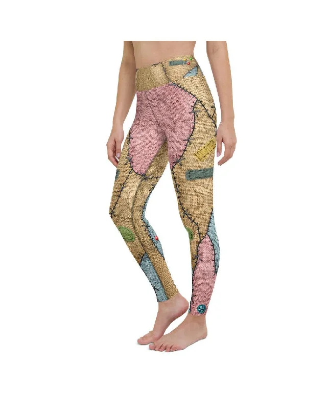Ultra Soft Yoga Pants for Women -Voodoo Doll Patch Yoga Pants