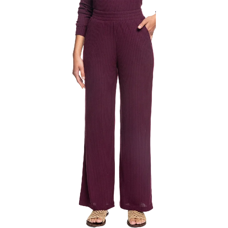 Yoga Pants for Intense Stretching -Women's Comfy Place Cozy Ribbed Pants