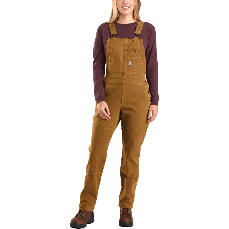 Yoga Pants with Adjustable Waist -Women's Double Front Bib Overall 31"