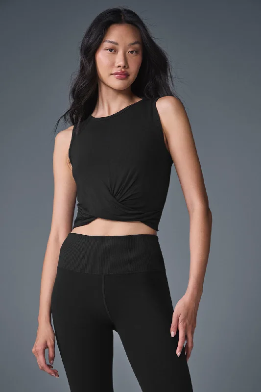 Yoga Tops for Endurance Training -Cover Tank - Black