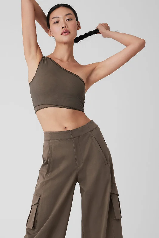 Loose Yoga Tops for Relaxation -Mesh Sheer Illusion Tank - Olive Tree