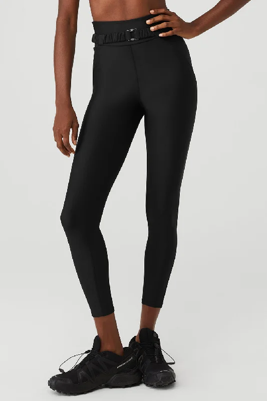 Full-Length Yoga Pants -Airlift High-Waist 7/8 Charmer Legging - Black